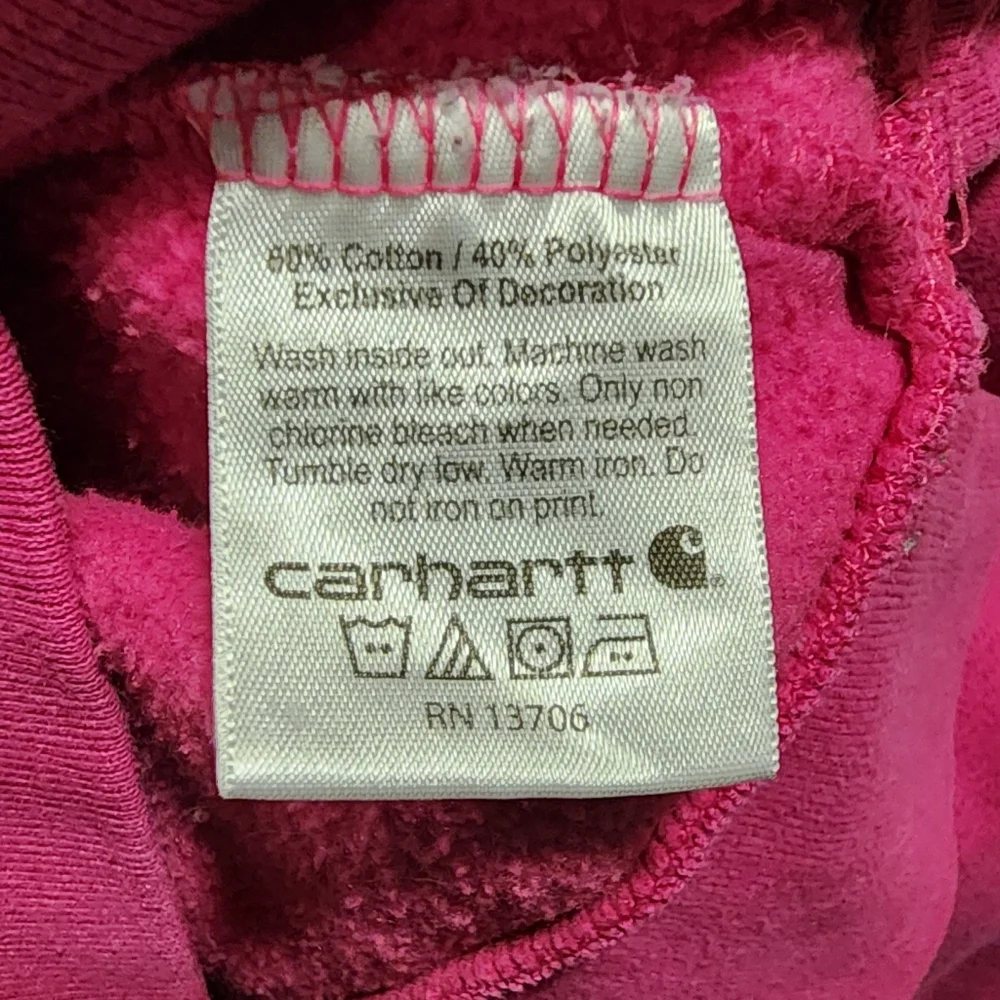 Carhartt girls pink & camo hoodie, size 4 - Picture 3 of 6
